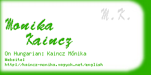 monika kaincz business card